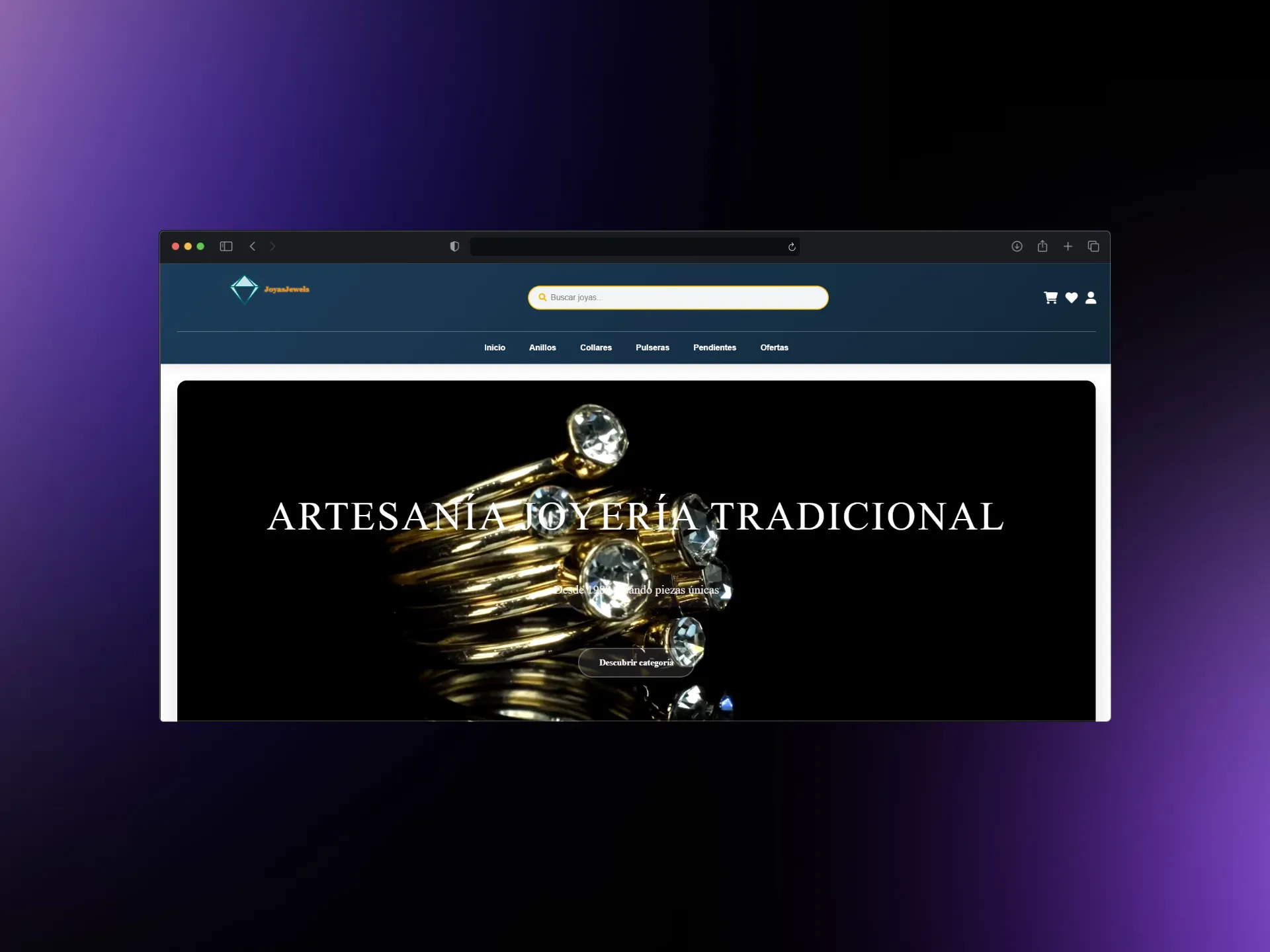 Captura de pantalla del proyecto E-Commerce